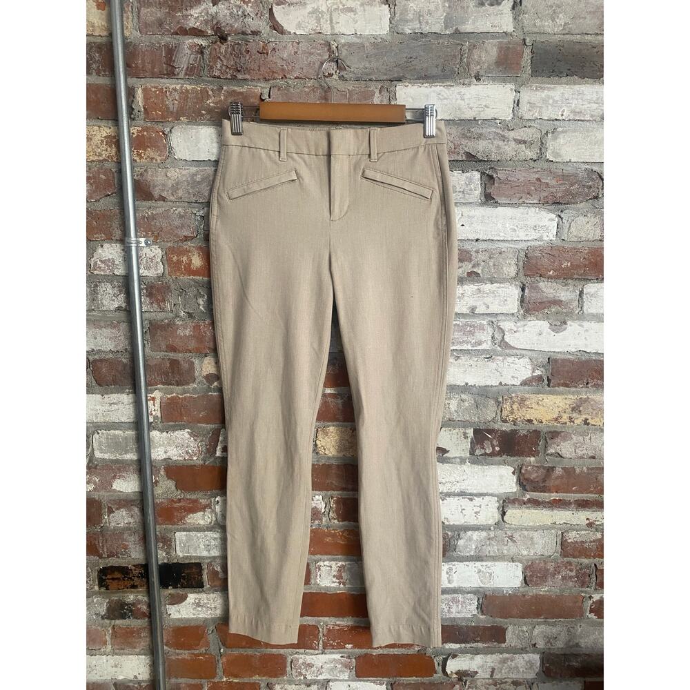 GAP Signature Skinny Ankle Pants Khaki Beige Tan Dress Pants Size 0 Stretch